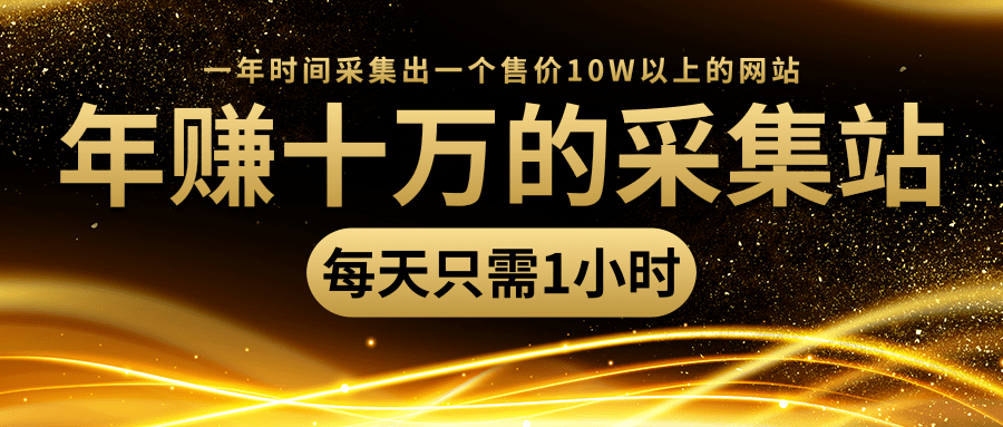 年赚十万的采集站，每天却只需要1小时，一年时间采集出一个售价10W以上的网站-润泽资源库