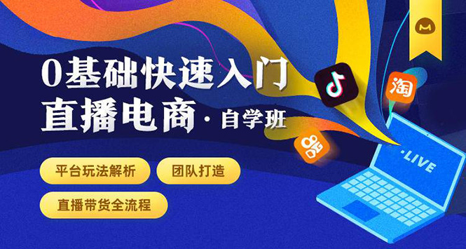 0基础快速入门直播电商课程：直播平台玩法解析-团队打造-带货全流程等环节-润泽资源库
