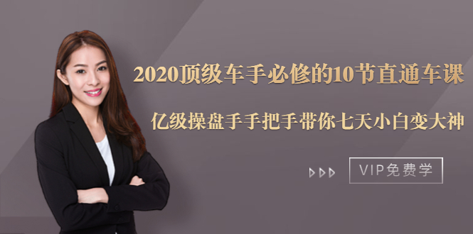 2020顶级车手必修的10节直通车课：亿级操盘手手把手带你七天小白变大神-润泽资源库