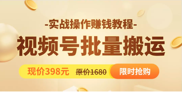 视频号批量运营实战教程，让你一天创作100个高质量视频，日引5W+流量-润泽资源库