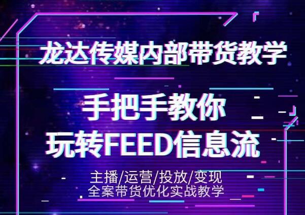 龙达传媒内部抖音带货密训营：手把手教你玩转抖音FEED信息流，让你销量暴增-润泽资源库