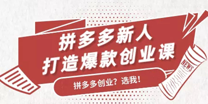 拼多多新人打造爆款创业课：快速引流持续出单，适用于所有新人-润泽资源库