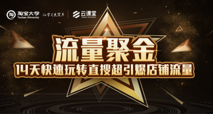 淘宝大学：流量聚金14天快速玩转直搜，超引爆店铺流量，价值8800元-润泽资源库