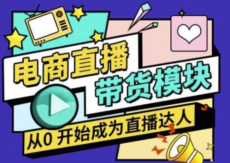 大鹏·电商直播带货课，系统学习直播带货各环节技巧和套路-润泽资源库