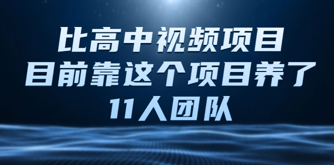 比高中视频项目，目前靠这个项目养了11人团队【视频课程】-润泽资源库