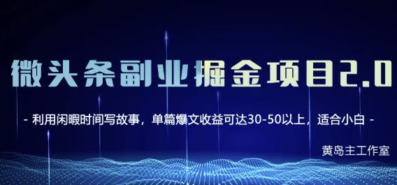 黄岛主微头条副业掘金项目第2期，单天做到50-100+收益！-润泽资源库
