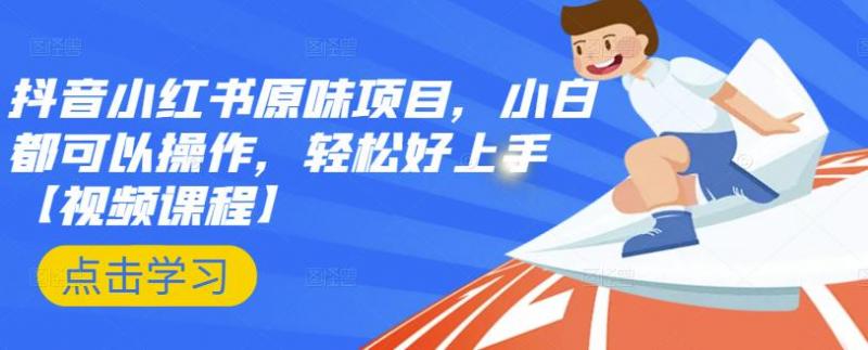 抖音小红书原味项目，小白都可以操作，轻松好上手【视频课程】-润泽资源库