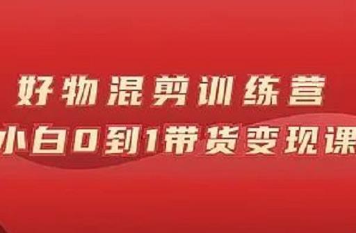 万三好物混剪训练营：小白0到1带货变现课-润泽资源库