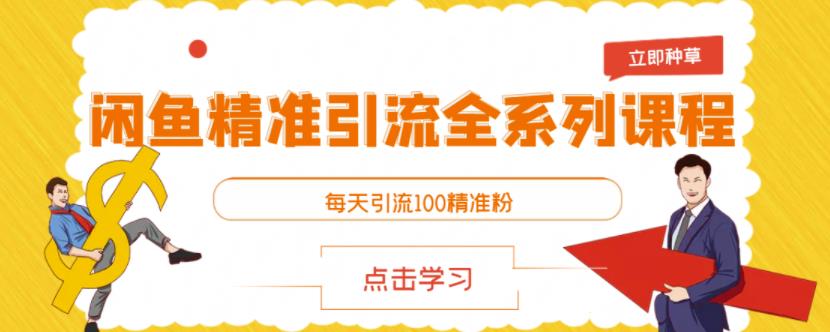 闲鱼精准引流全系列课程，每天引流100精准粉【视频课程】-润泽资源库