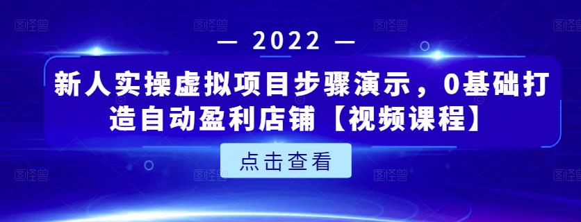 新人实操虚拟项目步骤演示，0基础打造自动盈利店铺【视频课程】-润泽资源库