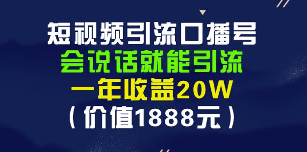 安妈·短视频引流口播号，会说话就能引流，一年收益20W（价值1888元）-润泽资源库