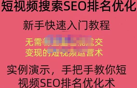 宋老师·短视频搜索SEO优化，教你10分钟创作一个短视频，三天排名上第一-润泽资源库