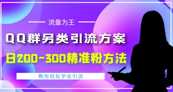 价值888的QQ群另类引流方案，半自动操作日200~300精准粉方法【视频教程】-润泽资源库