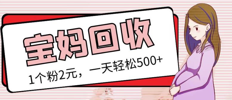 最新小红书母婴号宝妈粉回收项目，1个粉2元，一天轻松500+案例分享【粉丝包回收】-润泽资源库