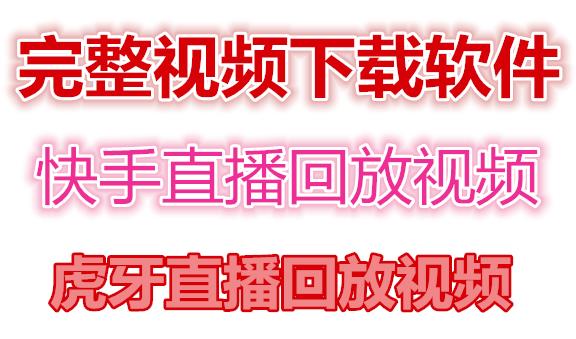 快手直播回放视频/虎牙直播回放视频完整下载(电脑软件+视频教程)-润泽资源库