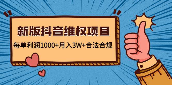 新版抖音维全项目：每单利润1000+月入3W+合法合规-润泽资源库