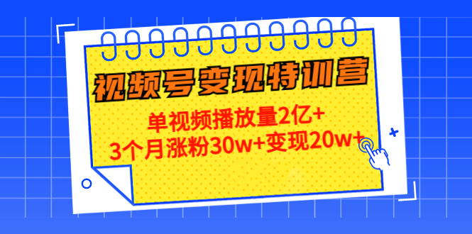 21天视频号变现特训营：单视频播放量2亿+3个月涨粉30w+变现20w+（第14期）-润泽资源库