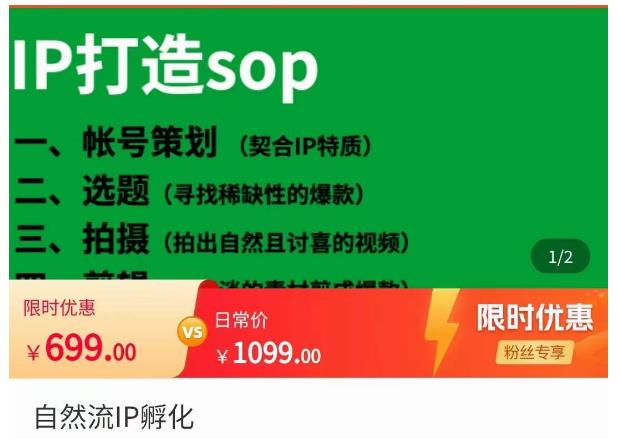 瑶瑶·自然流IP孵化，系统掌握IP孵化全流程，也能学到选题，剪辑，账号运营经验-润泽资源库