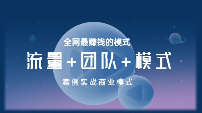 王冲老师《流量+团队+模式》商业模式实战课，全网最赚钱的模式-润泽资源库