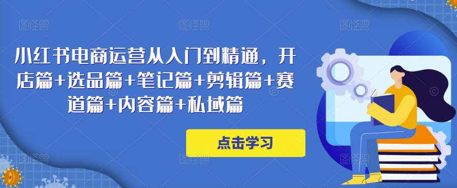 小红书电商运营从入门到精通，开店篇+选品篇+笔记篇+剪辑篇+赛道篇+内容篇+私域篇-润泽资源库