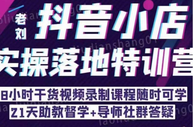 抖音小店实操落地特训营：抖音小店无货源精细化运营，抖店商品卡流量（22节）-润泽资源库