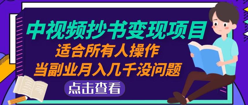 黄岛主中视频抄书变现项目：适合所有人操作，当副业月入几千没问题！-润泽资源库