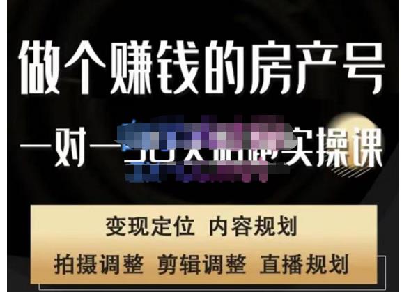 刘广标·同城房产号线上陪跑课，拍摄、剪辑、写文案、直播，做一个具有潜力价值的房产号-润泽资源库