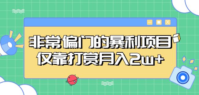 非常偏门的暴利项目，仅靠打赏月入2w+-润泽资源库