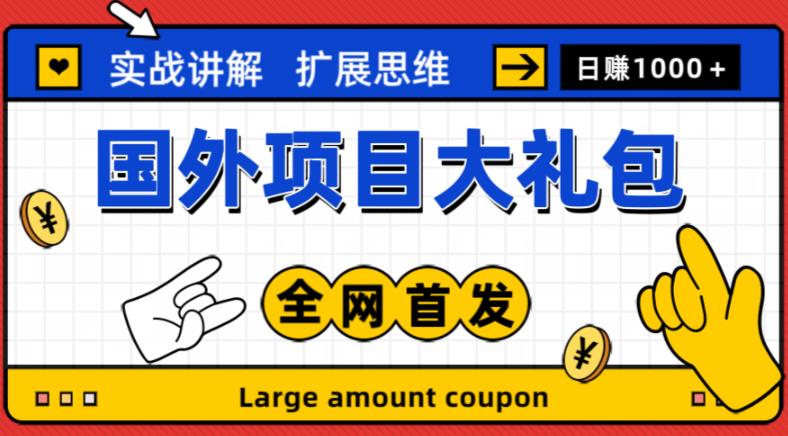 最新国外项目大礼包，包涵十几种国外撸美金项目，新手和小白们闭眼冲就可以了【项目实战教程＋项目网址】-润泽资源库
