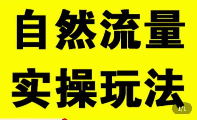 拼多多自然流量天花板，拼多多自然流的实操玩法，自然流量是怎么来的，如何开车带来自然流等知识-润泽资源库