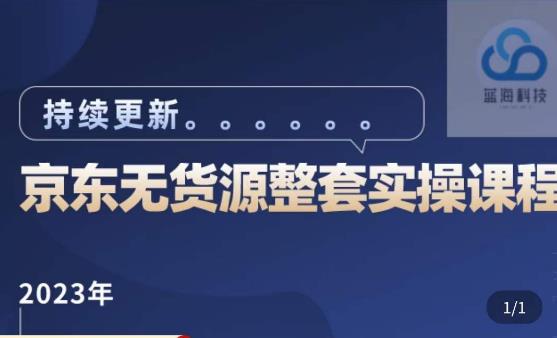 蓝七·2023京东店群整套实操视频教程，京东无货源整套操作流程大总结，减少信息差，有效做店发展-润泽资源库