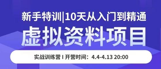 虚拟资料项目新手特训，10天从入门到精通，保姆级实操教学-润泽资源库