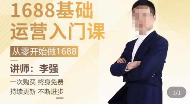 1688运营基础入门系统课，​20课时带你系统性解析1688运营-润泽资源库