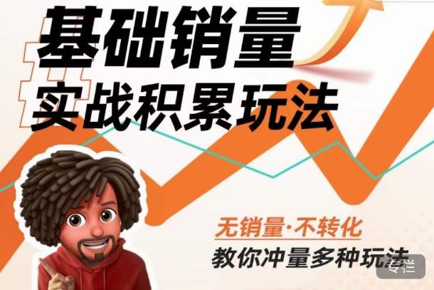 内功丨淘系基础销量实战积累玩法，无销量·不转化，教你冲量多种玩法-润泽资源库