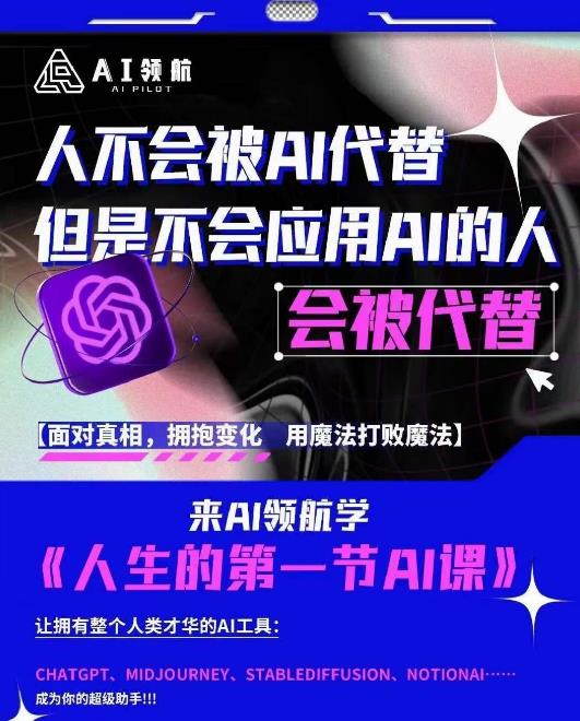 AI领航-人生第一节AI课，拉开你与普通工作者的距离！30位AI领域极客，汇集1000小时Al心得-润泽资源库