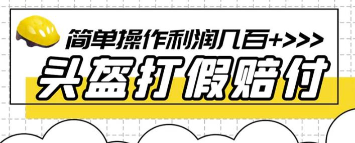 最新头盔打假赔付玩法，一单利润几百+（仅揭秘）-润泽资源库