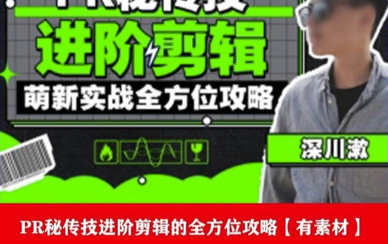 PR进阶剪辑培训班,让你快速成为剪辑大师12节视频课程+素材!-润泽资源库