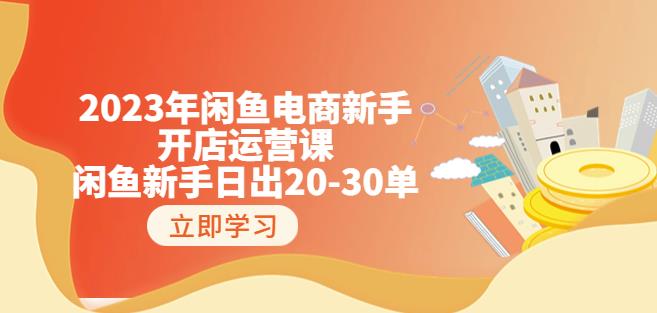 2023年闲鱼电商新手开店运营课：闲鱼新手日出20-30单（18节-实战干货）-润泽资源库