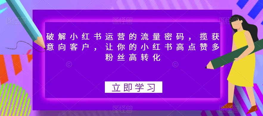 破解小红书运营的流量密码，揽获意向客户，让你的小红书高点赞多粉丝高转化-润泽资源库