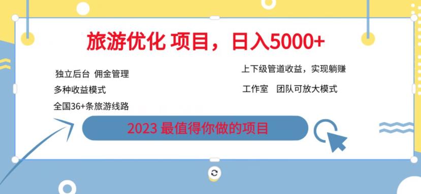 7.22旅游项目最新模式，独立后台+全国35+线路，日入5000+【揭秘】-润泽资源库