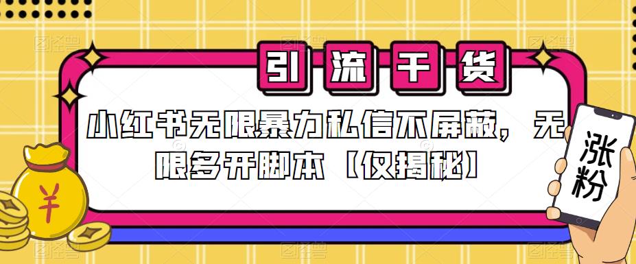 小红书无限暴力私信不屏蔽，无限多开脚本【仅揭秘】-润泽资源库