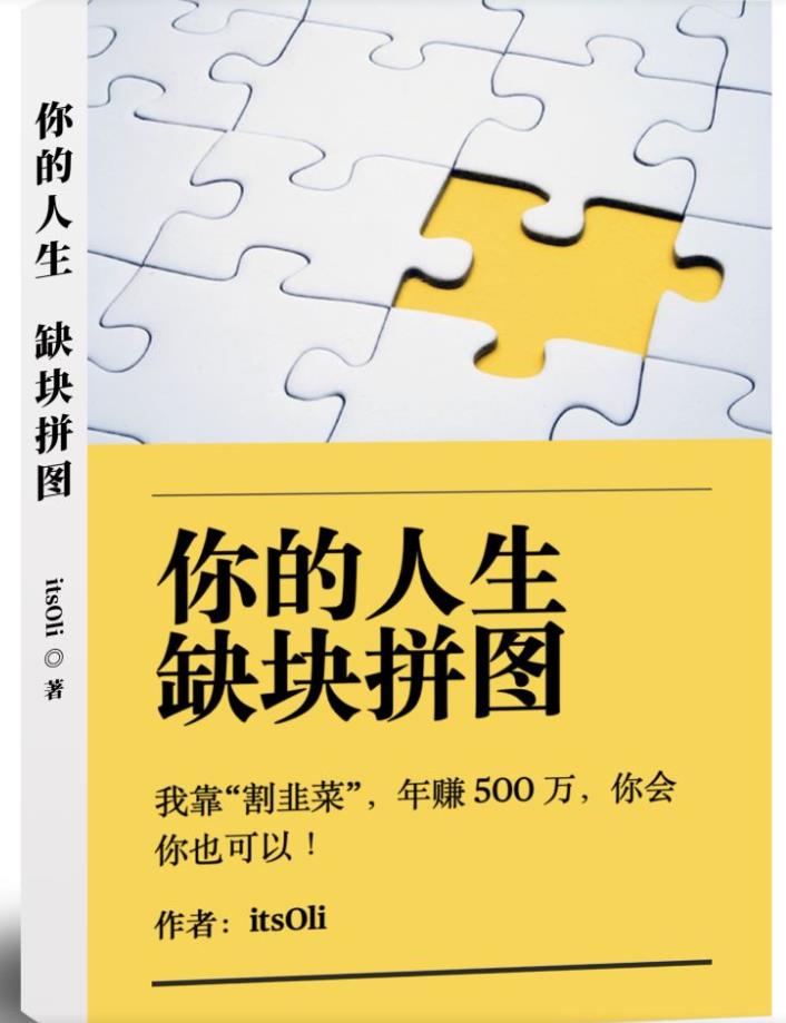 某高赞电子书《你的人生，缺块拼图——我靠“割韭菜”，年赚500万，你会你也可以》-润泽资源库