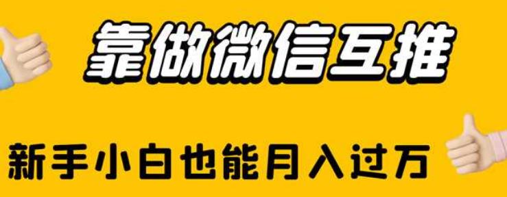 靠做微信互推，新手小白也能月入过万【揭秘】-润泽资源库