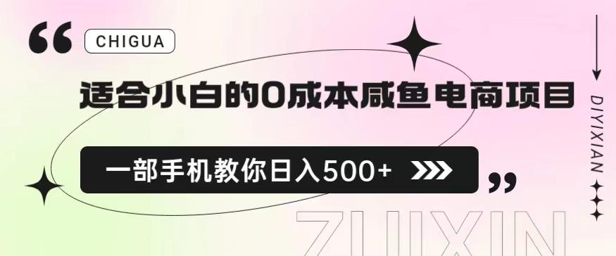 适合小白的0成本闲鱼电商项目,一部手机,教你如何日入500+的保姆级教程【揭秘】-润泽资源库