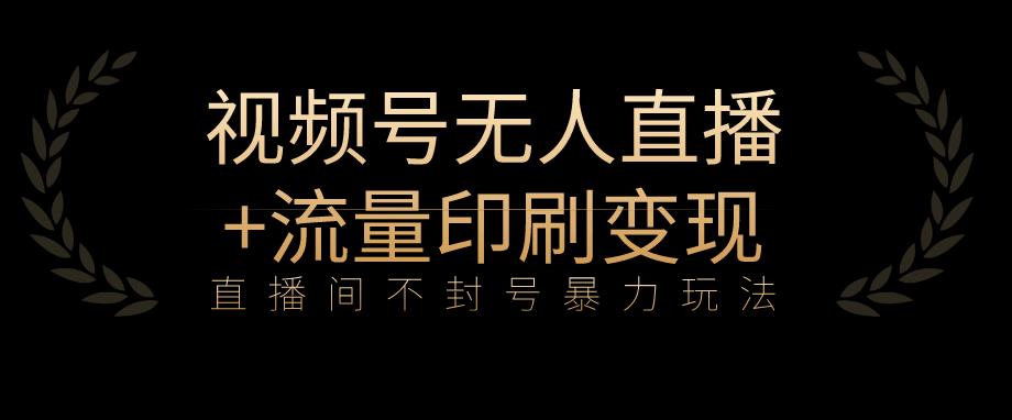 全网首发视频号不封号无人直播暴利玩法+流量印刷机变现，日入1000+【揭秘】-润泽资源库