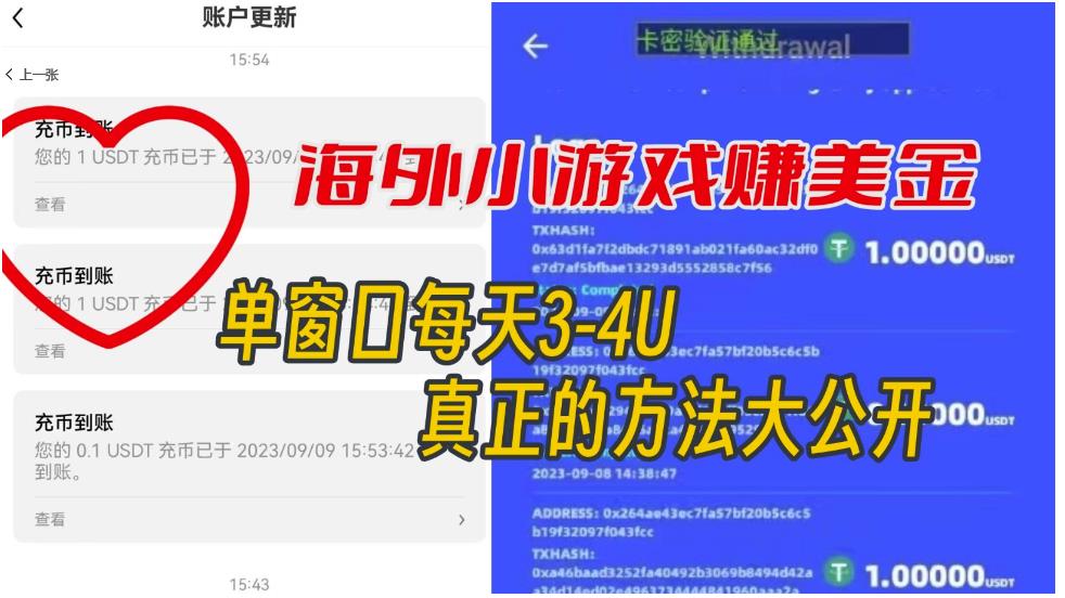 海外小游戏美金项目真正可以达到3-4U单窗口的方法，单台电脑收入300+【揭秘】-润泽资源库
