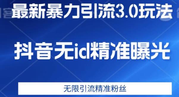 最新暴力引流3.0版本，抖音无id暴力引流各行业精准用户-润泽资源库