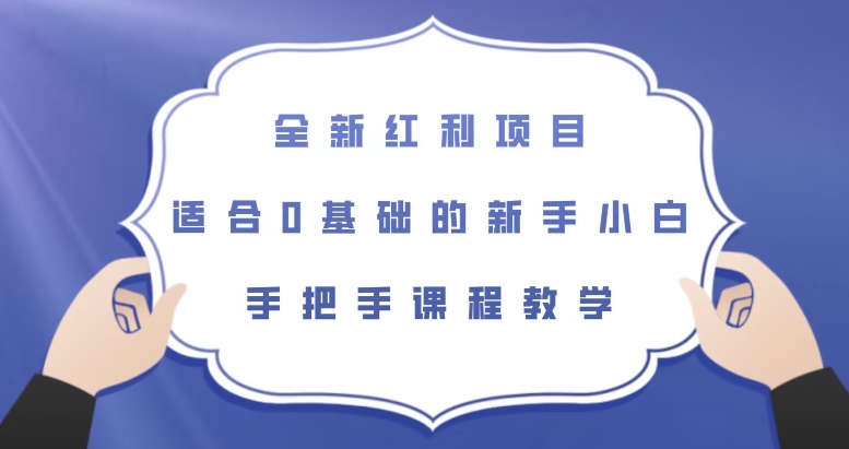 全新红利项目，适合0基础的新手小白，手把手课程教学【揭秘】-润泽资源库