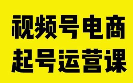 视频号电商起号运营课，教新人如何自然流起号，助力商家0-1突破-润泽资源库