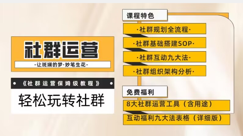 【社群运营】保姆式教程：九大互动法，八款社群运营工具助你轻松玩转社群【揭秘】-润泽资源库